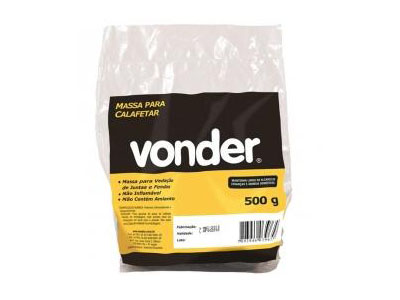 Massa calafetar preta 500 gramas