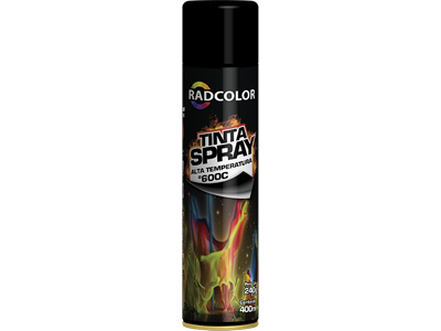 Spray Preto Fosco Alta Temperatura (400 Ml - 240 Gramas)