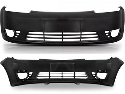 Parachoque dianteiro fiesta 03 07 preto liso c milha