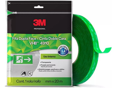 Fita Dupla Face 3M VHB 4910 (Largura 9,5mm - 20 Metros)