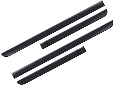 Friso lateral prisma 13 preto 4 pecas