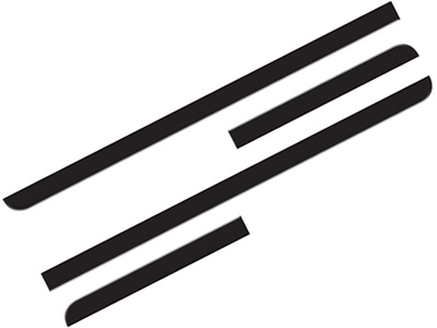 Friso Lateral Gol Ger VI 13/ 2P (Preto - 4 Peças)