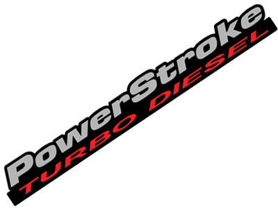 Adesivo PowerStroke Turbo Diesel Ranger (Cinza/Preto)