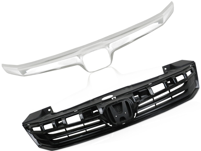 Grade Civic 12/14 (Preta - Friso Cromado)