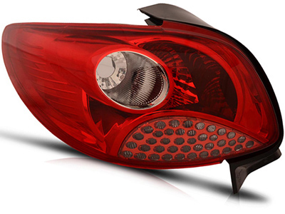 Lanterna peugeot 207 hatch 08 bicolor te re vermelho