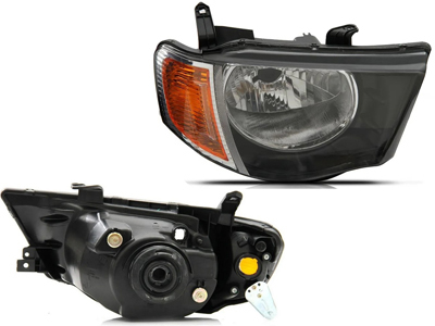 Farol l200 triton 08 16 ld mascara negra pisca ambar