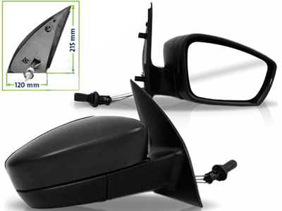 Retrovisor ext gol 13 4p ld c c preto s seta