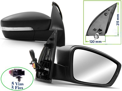 Retrovisor ext gol 13 4p ld c c eletrico preto c seta