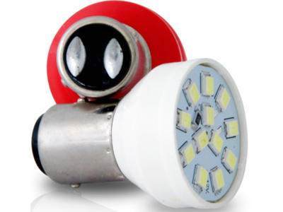 Lampada 2 polos desencontrados led branco 12v 12 leds