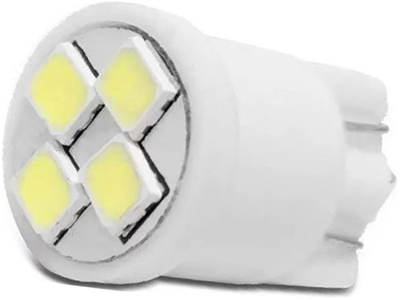 Lâmpada Esmagada Grande Led Branco High Power (12V - 4 Leds)