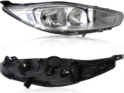 Farol new fiesta 13 ld pisca cristal mascara cromada