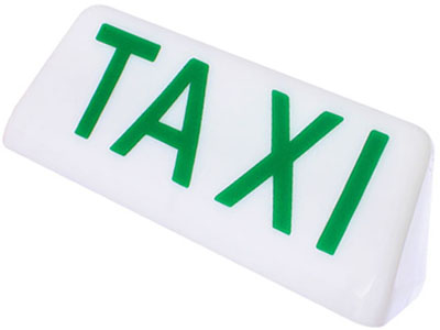 Luminoso Táxi Com Soquete (Branco C/2 Imãs)