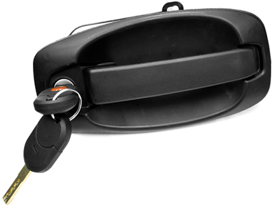 Maçaneta Tampa Traseira Fiorino 14/ (C/Chave - Preta)