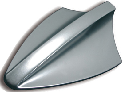 Antena teto decorativa tubarao cromada