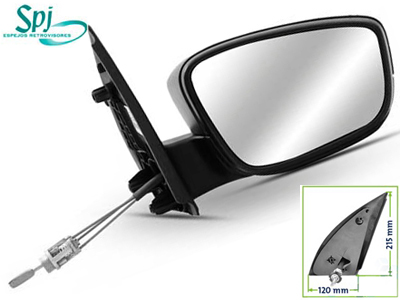 Retrovisor Ext Gol 08/12 4P LD c/c (Preto, S/Seta)