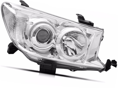 Farol hilux sw4 09 11 ld mascara cromada