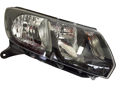 Farol logan 14 e sandero 15 ld friso preto