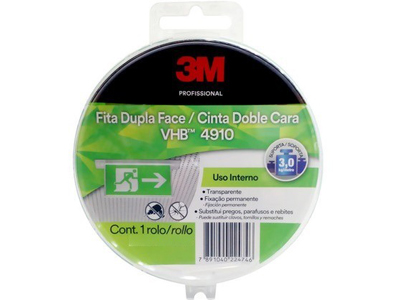 Fita Dupla Face 3M VHB 4910 Estojo (Largura 19mm, 5 Metros)