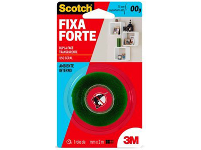 Fita dupla face vhb verde scotch largura 12mm 2 metros