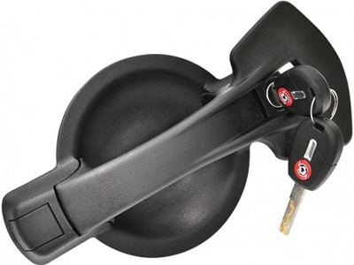 Maçaneta Tampa Traseira Doblo Adventure 02/ (C/Chave, Preta)