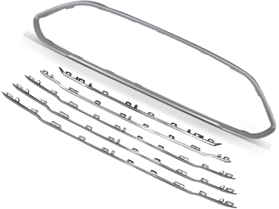 Friso grade new fiesta 13 16 cinza kit moldura filetes