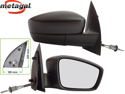 Retrovisor ext gol saveiro 13 2p ld c c preto s seta