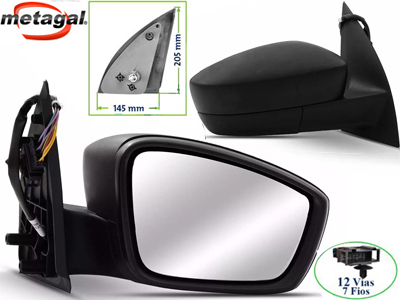 Retrovisor ext gol saveiro 13 2p ld eletrico preto s seta