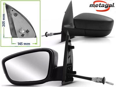 Retrovisor ext saveiro 09 12 le c c preto s seta