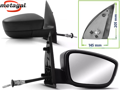 Retrovisor Ext Saveiro 09/12 LD c/c (Preto, S/Seta)