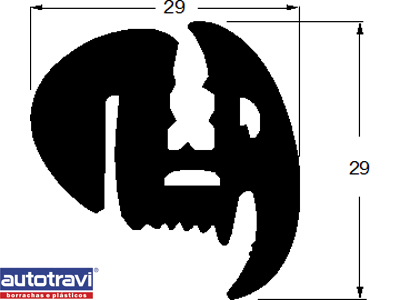Borracha Parabrisa Kombi 76/
