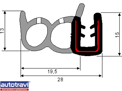 Borracha Porta Universal Tribulbo S/Aba (Preta)
