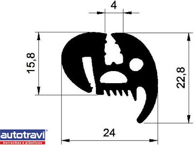 Borracha Vigia Caminhão VW 680/690/7110/8120/11130/13130 /00