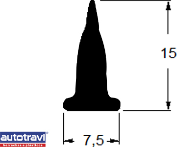 Borracha Vidro Lateral Fusca (Móvel)