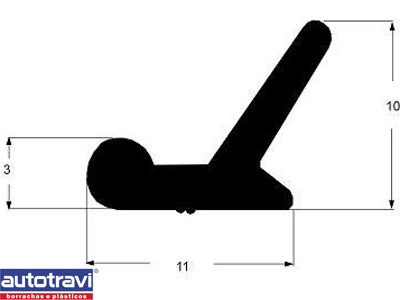 Borracha Tampa Motor Fusca (Encaixe)
