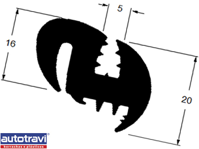 Borracha Vidro Lateral Chevette (Fixo)