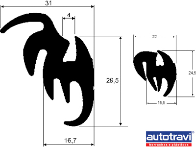 Borracha parabrisa santana versailles 91 97 s friso e11bbe71 736c 4e0b b8d5 6c78e12dd99b