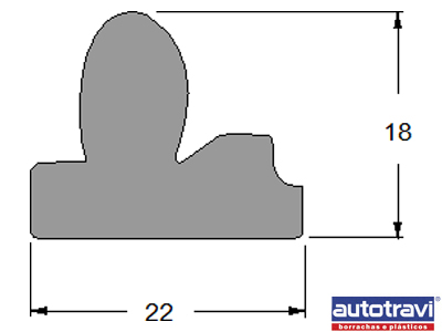 Borracha Vidro Lateral Opala 2P Superior