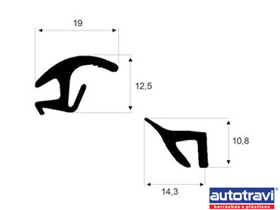 Borracha Parabrisa Ranger /11