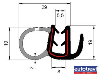 Borracha porta fiesta 03 14 e ecosport 03 12 28e00266 b585 4936 b130 428a1cc334ba