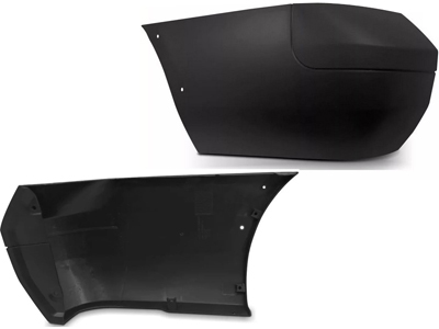 Ponteira Parachoque Saveiro 09/16 TE (Preto Liso, S/Sensor)