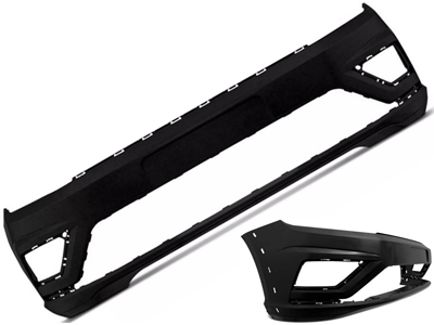 Parachoque dianteiro saveiro 17 c furo preto liso