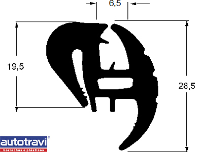 Borracha Parabrisa Uno/Prêmio/Elba/Fiorino 91/