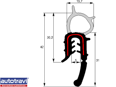 Borracha Tampa Traseira Uno 84/14, Elba/Tipo/Premio