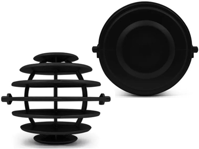 Difusor Ar Painel C3 03/12 Preto (Central/Lateral)