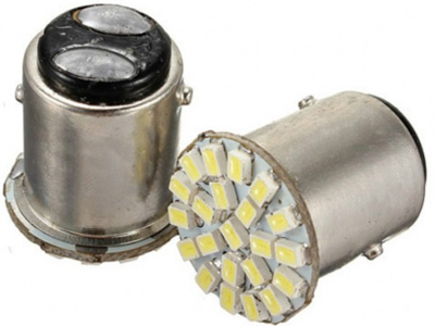 Lampada 2 polos desencontrados led branco 12v 22 leds