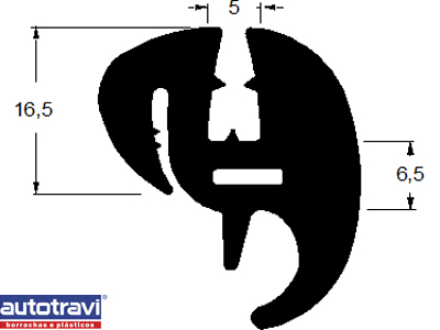 Borracha Parabrisa MBB 1111/1113 (S/Friso - Cabine Baixa)