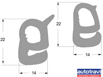 Borracha Porta MBB 608