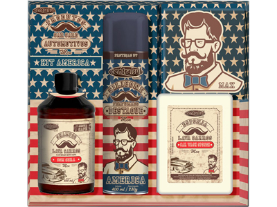 Kit america aromatizante spray silicone shampoo espoja