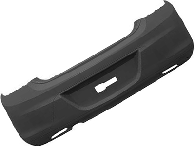 Parachoque traseiro onix joy ls 13 19 preto furo inferior