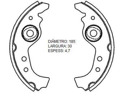 Lona Freio Fiat 147/Oggi/Panorama/Prêmio/Uno/Fiorino (Patim)